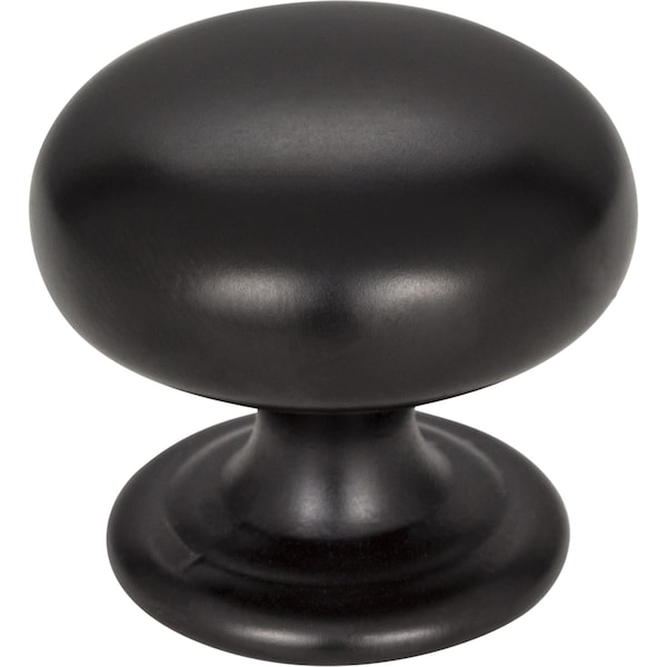 Elements 1-1/4" Diameter Matte Black Florence Cabinet Mushroom Knob 2980MB - main